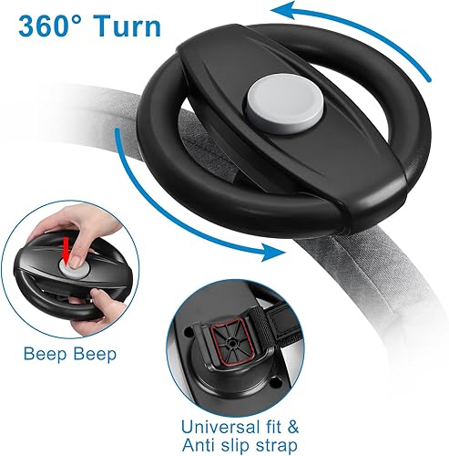 Miniatura 7 de Accmor Juguete para volante de cochecito, volante simulado para cochecito de bebé, carritos de compras, carritos de compras divertidos, accesorios