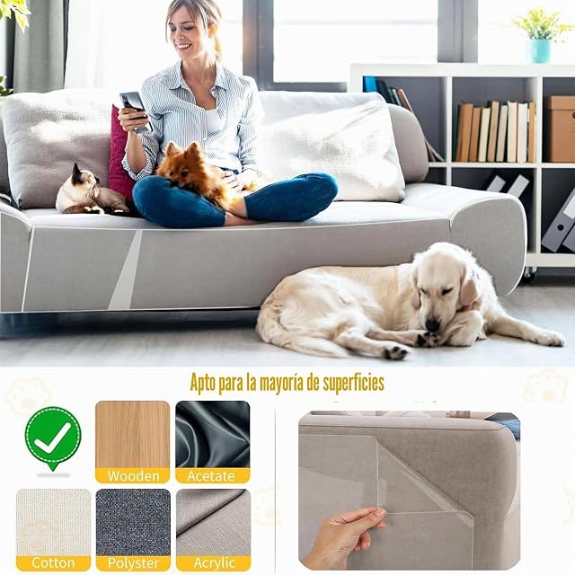 Foto 4 de 7 de Anti Arañazos para Gatos 30 * 500cm Protector de Muebles