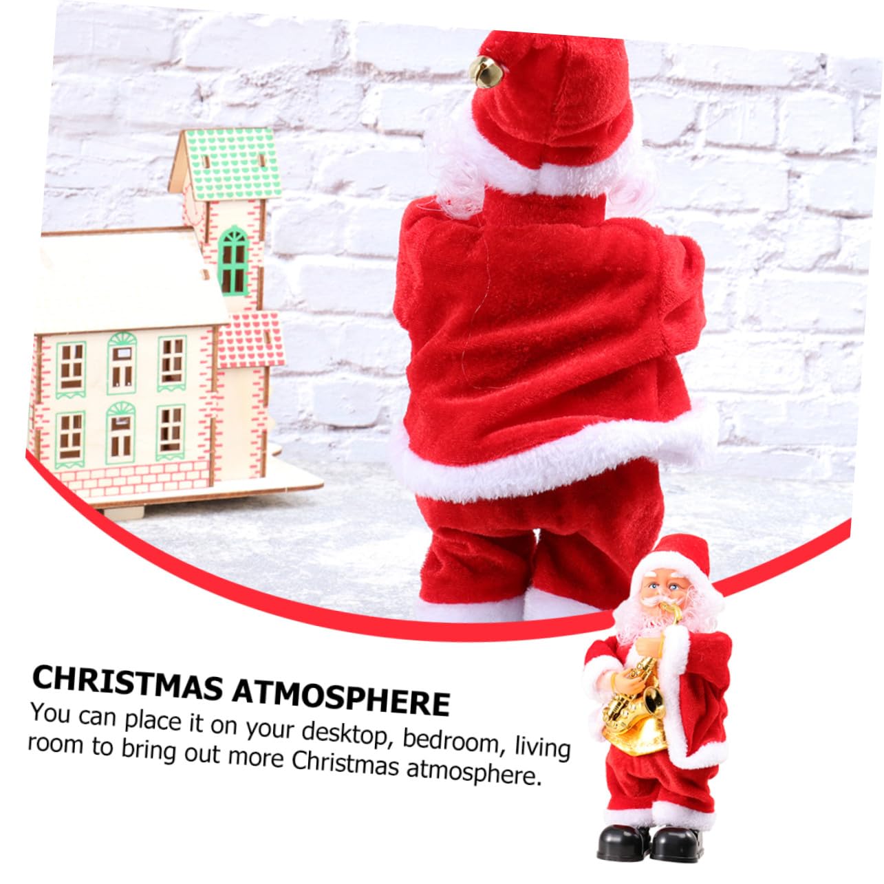 ORFOFE Juguete Musical para Personas Mayores Muñeco de Papá Noel Eléctrico Adorno Navideño para Regalos de Temporada Varios Estilos
