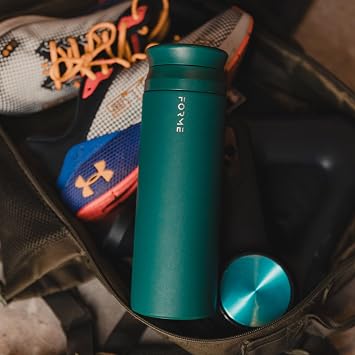 FORME - Blender Shaker Bottle, Leakproof Double Insulated Stainless Steel, Noiseless Shaker Bottle for Hot & Cold Drinks, Ideal for Protein & Supplement Shakes (Jungle, 23.7 oz)