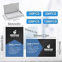 Vista 2 de Tarjetas de visita comerciales personalizadas con logotipo, personalizadas imprimibles de doble cara, tarjetas de visita personalizables 1000 500