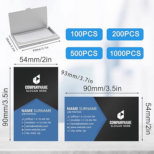 Miniatura 2 de Tarjetas de visita personalizadas con logotipo, tarjetas de visita personalizadas de doble cara imprimibles, personalizables, 1000, 500, 200, 100,