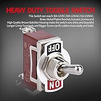 Vista 7 de DaierTek 2 interruptores de palanca marinos con cubierta de goma impermeable + 1 interruptor de palanca con cubierta de protección de seguridad