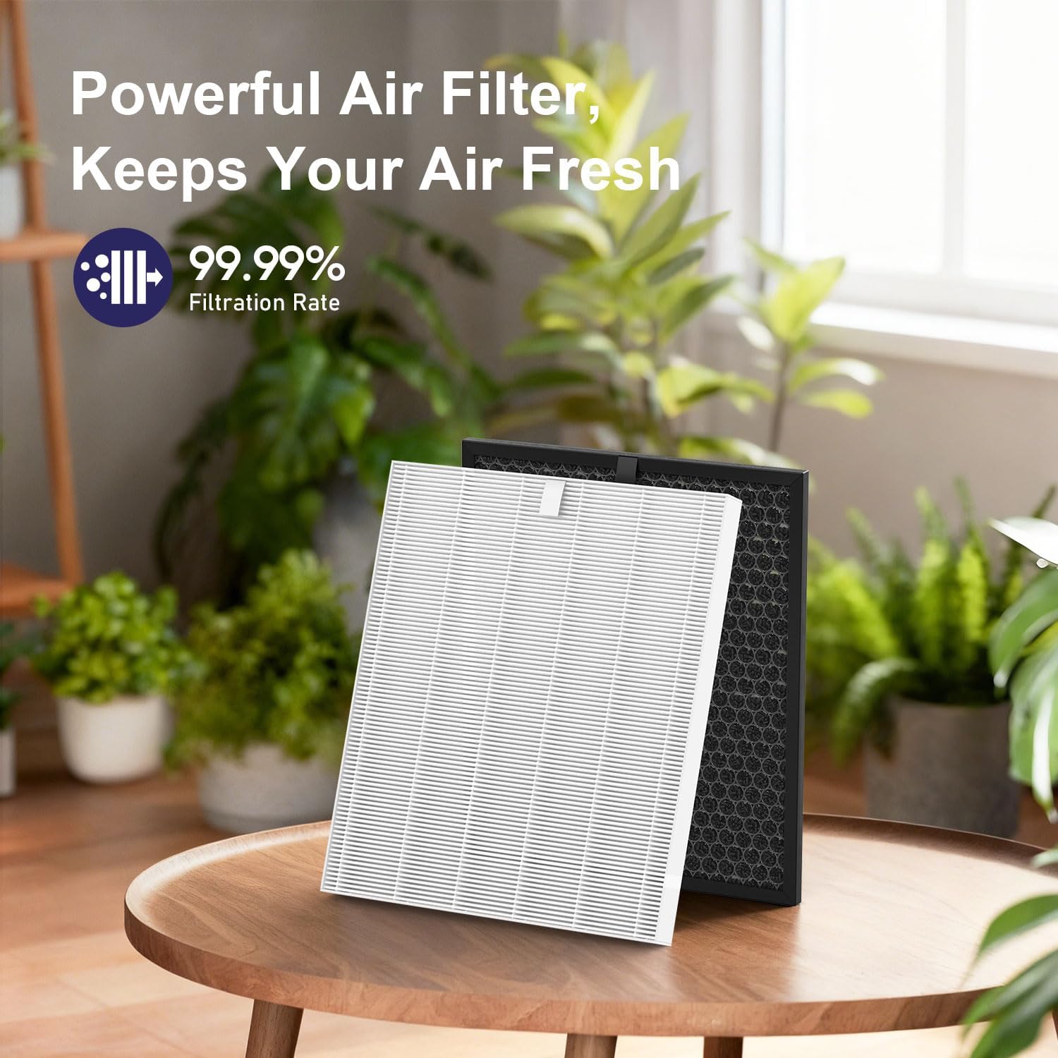 5510 Filter Q Replacement for Winix 5510 and 5520 Air Purifier, 1x H13 True HEPA + 1x Activated Carbon (Part# 1712-0123-00) - Image 2