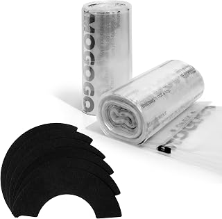 Transparent Waste Bags 50 pack with Carbon Filters 6 pack, Compatible with Litter Robot 4