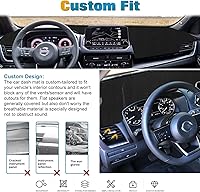 Vista 5 de x xotic tech Alfombrilla para consola central para tablero de instrumentos precortada, antideslizante, protector solar y deslumbramiento, cubierta