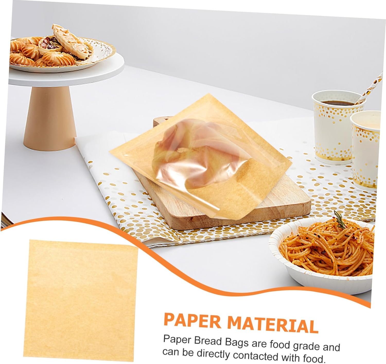100pcs Reusable Bread Bags Oil Paper Sandwich Bags for Home Use Convenient Packaging for Snacks Cookies and Party Favors for Bakeries and Fast Food Restaurants