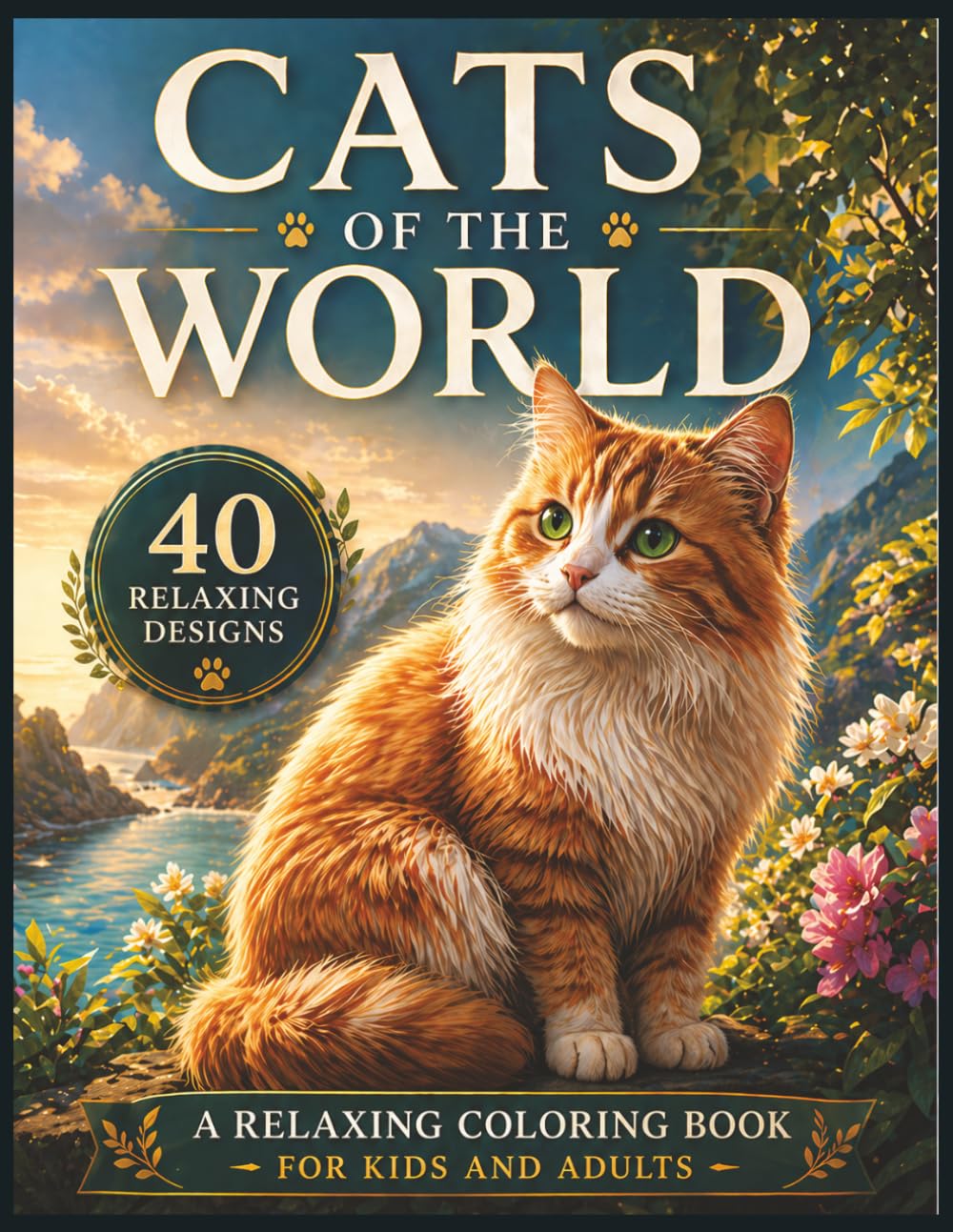 Amazon.com: Cats Of the World - A Relaxing Coloring Book for Kids and ...