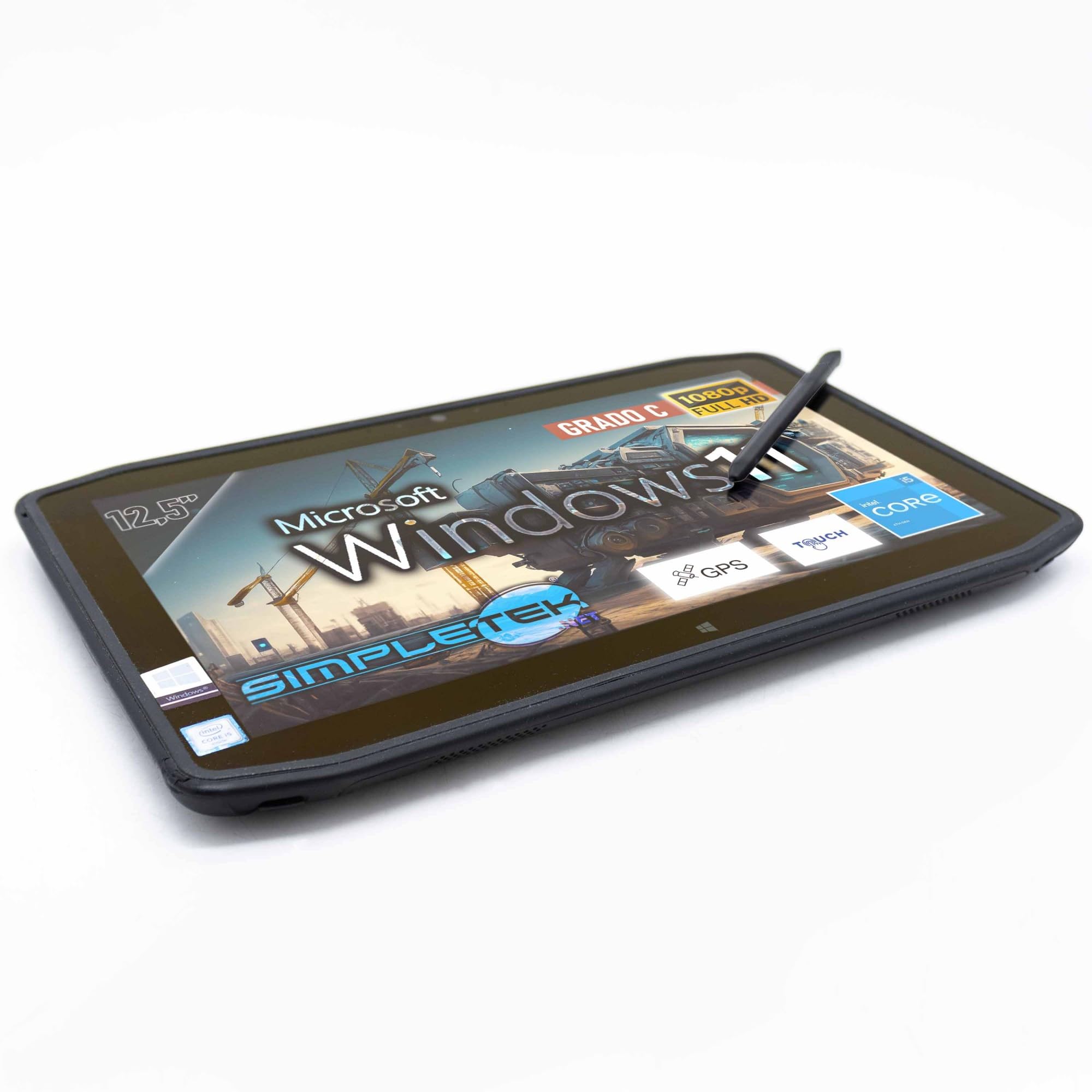 SIMPLETEK - Tablet Rugged 12" i5 Sesta Gen Windows 11 Pro 8GB 2TB Touchscreen con modulo SIM LTE 4G Touch screen Notebook (Ricondizionato)