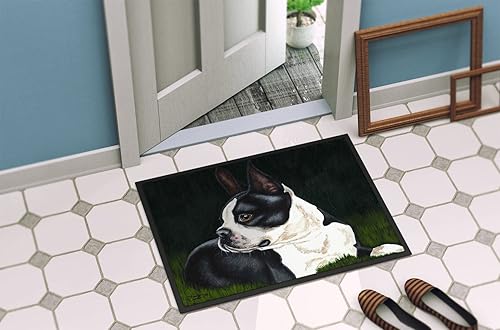 Miniatura 5 de Caroline's Treasures AMB1321JMAT Boston Terrier Beauty - Tapete de 24 x 36 pulgadas para puerta delantera, para interiores y exteriores, para