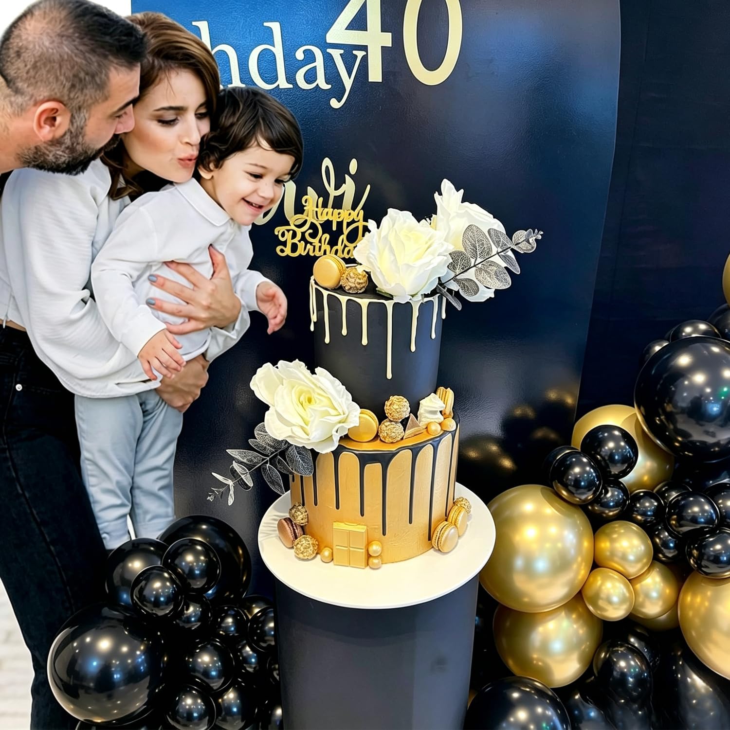 Black & Gold Balloons - 50 Pcs for Parties & Events -4 Black & Gold Balloons - 50 Pcs for Parties & Events -4