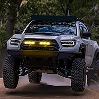 Vista 8 de Nilight Disparador lateral LED amarillo 2 unidades 6.5 pulgadas 60W haz de inundación para conducción fuera de carretera niebla barra de luz