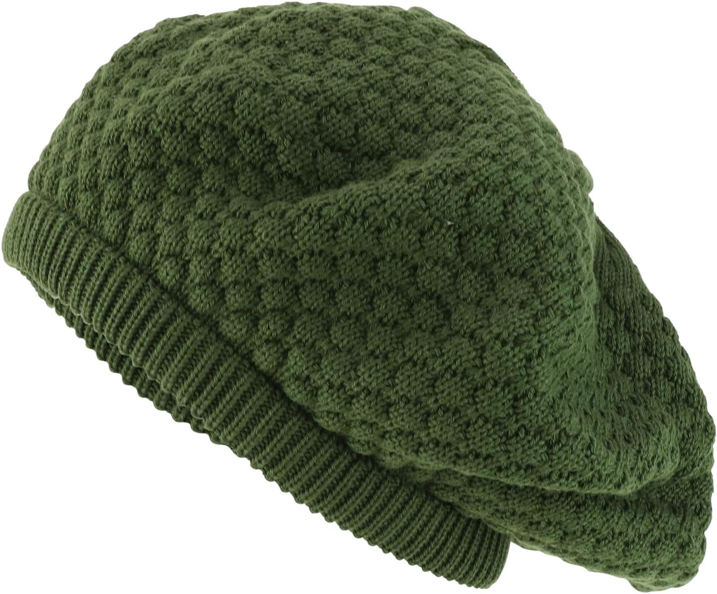 Armycrew Deep Crown Knitted Big Skull Rasta RGY Beanie Hat Fits Up to 2XL