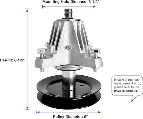 Miniatura 2 de Husillo de repuesto 918-06980 para cortacésped Cub Cad et de 50 pulgadas  Conjunto de husillo compatible con Troy Bilt Super Bronco 50 Mustang 50