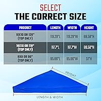 Vista 4 de Reemplazo de toldo desplegable con protección UV (120 pulgadas UV) - Breezy and Company