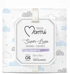 Papi Textil Fralda Super Luxo Mami C/ Bainha Estampada 70Cm X 70Cm Contem 05 Un