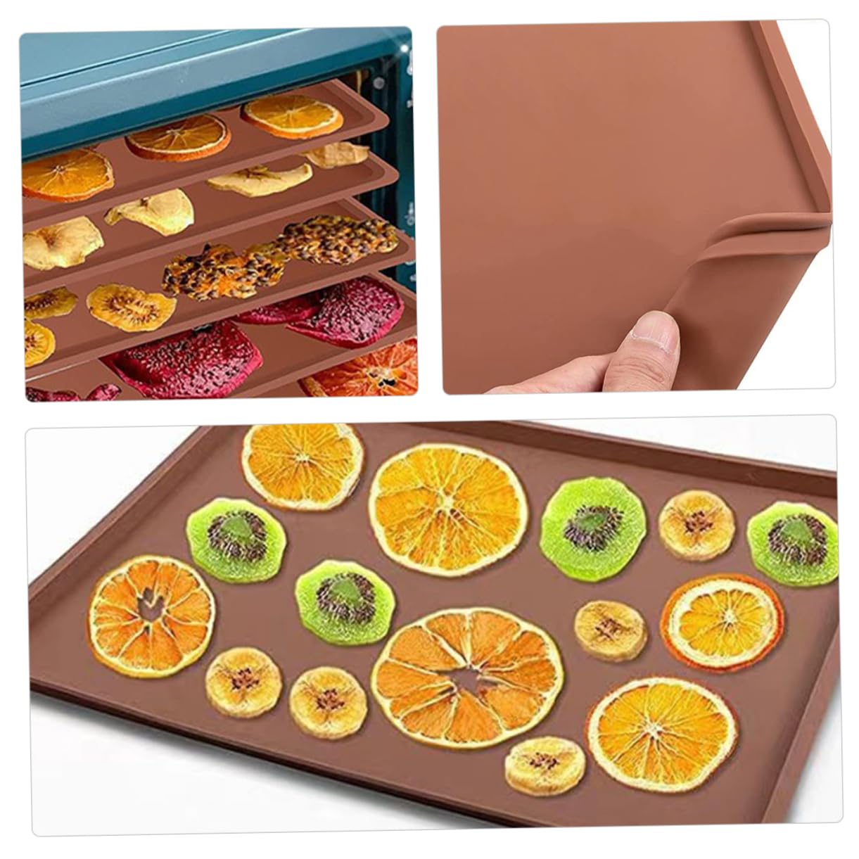 IMIKEYA 16piezas Alfombrillas De Reutilizables Para Deshidratador Resistentes Al y Antiadherentes Tapetes Para Hornear Horno y Cocción Cocina
