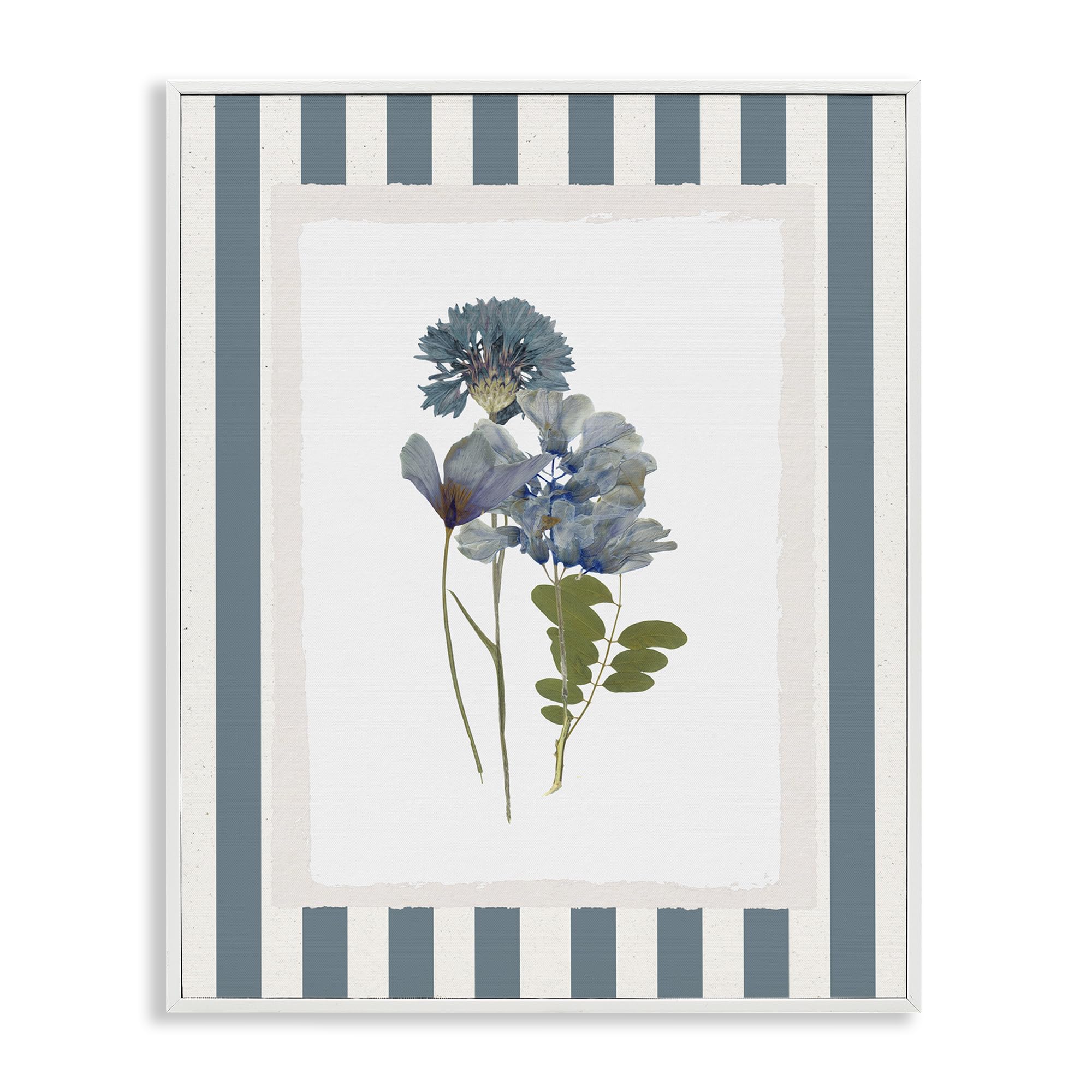 Cadre de fleurs de mémoire d'été Stupell Industries art mural salon blanc