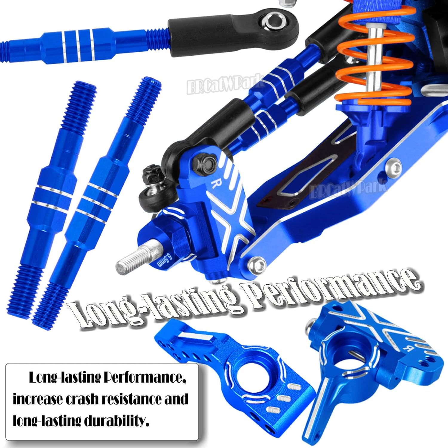 RC Upgrades Part for 1/10 Slash 2WD (VXL),A-Arm,Shock Absorber,Drive Shaft,Caster Block,Steering Blocks,Stub Axle Carriers,Steering Bellcranks,Links,Shock Tower,Front Bulkhead,Navy Blue