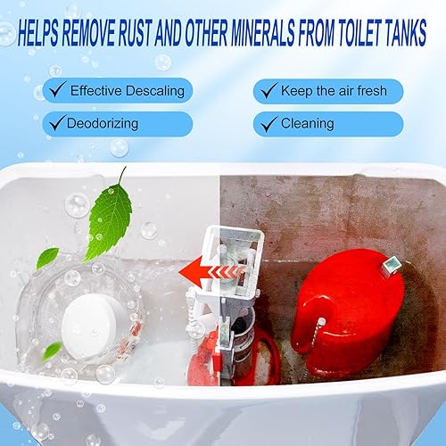Miniatura 4 de gumthus Tabletas limpiadoras automáticas de inodoro, blanqueadoras, descalcifican y desodorizan, seguro para sépticos, limpieza continua, aroma