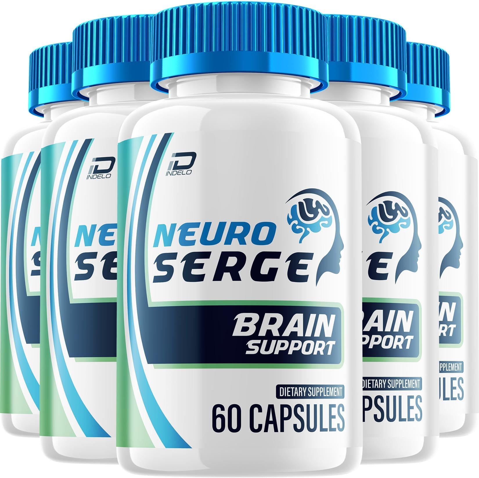 Neuro Serge Advanced Formula Capsules – Neuro Serge Natural Blend Focus Memory Support Supplement and Reviews (5 Pack – 300 Capsules)
