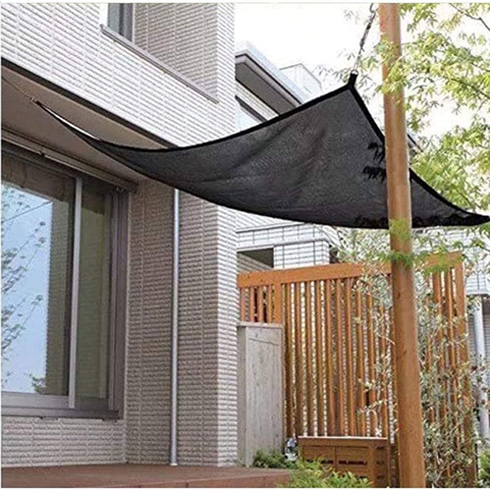 Sonnenschutztuch 3,2 X 6,8 M, 70% Schatten, Schwarz – Mit Ösen, UV-Schutz Für Terrasse, Garten, Hundehütte
