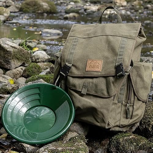 Miniatura 5 de ASR Outdoor Juego de sartenes de oro verde con doble rifle de 4 piezas para prospección de oro