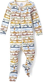 Baby Boys' and Toddler Snug Fit 100% Cotton Zip-Front One Piece Footed Pajama