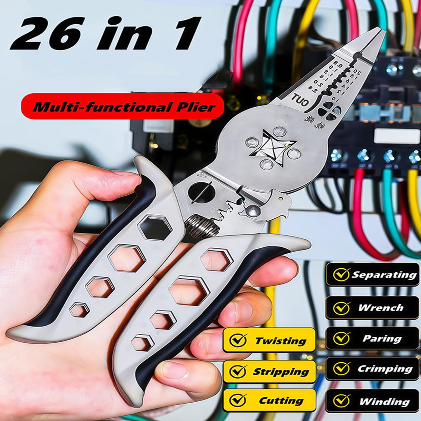 Pince à sertir et dénuder pour réseautage avec poignée ergonomique Pince à sertir pour câble