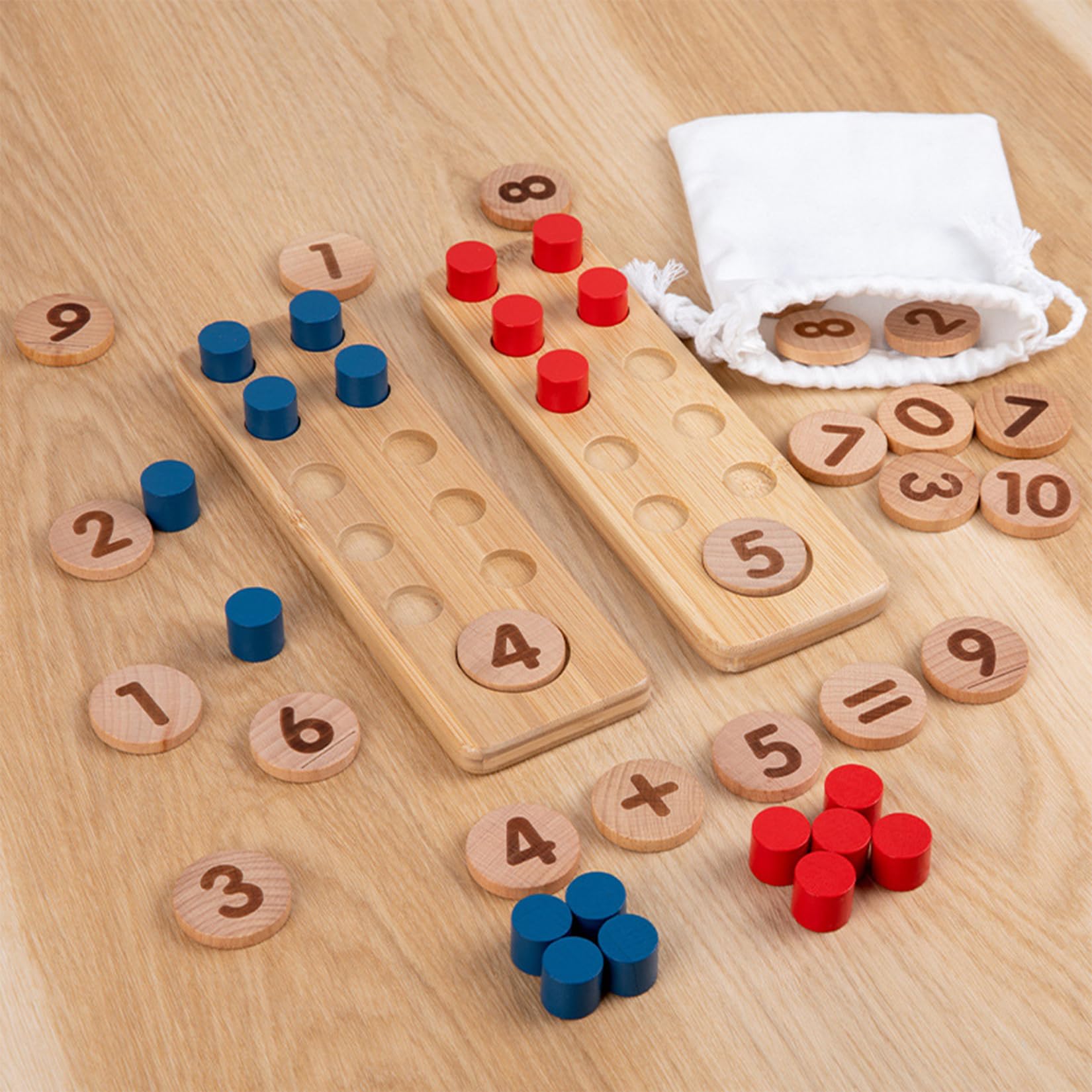 Montessori Spielzeug Intuitibrix Aus Zahlen Lernen Holzspielzeug Addition Und Subtraktion Innerhalb Von 20 Mit Aufbewahrungstasche Für Kinder Ab 2 3 4 5 6 Jahre
