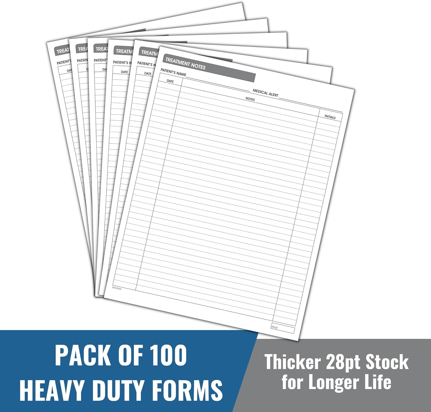 Doctor Stuff Medical & Dental Patient Progress Notes - Double-Sided, Heavyweight 28lb Paper, 100-Pack, Treatment Notes New Client Forms for Doctors, Nurses, and Office Professionals