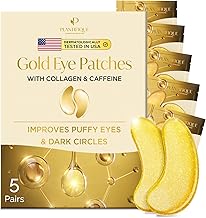 PLANTIFIQUE Anti-Wrinkle Eye Patches Women and Men | Dark Circles Mask and Bags | Skin Care Kit Face Moisturizing Eye Cream | 5 Pairs of Patches