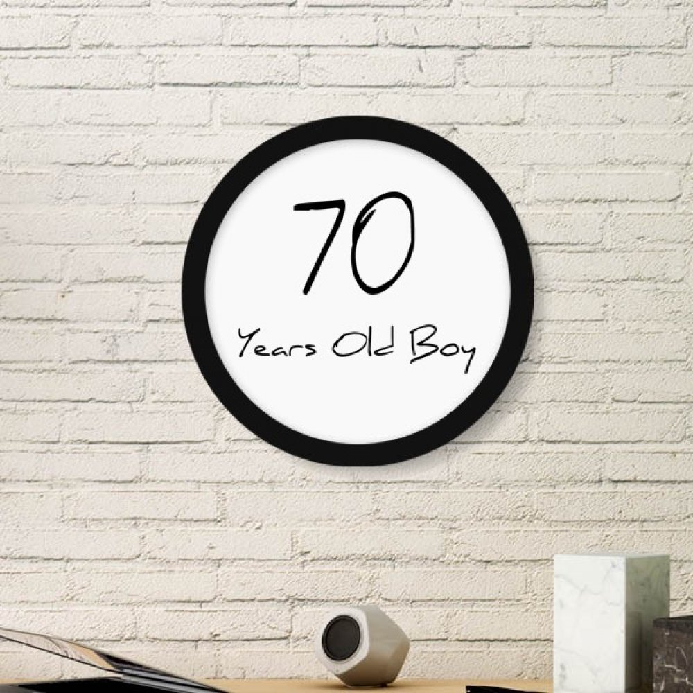 Peintures 70 ans cadre rond noir déco murale maison DIYthinker