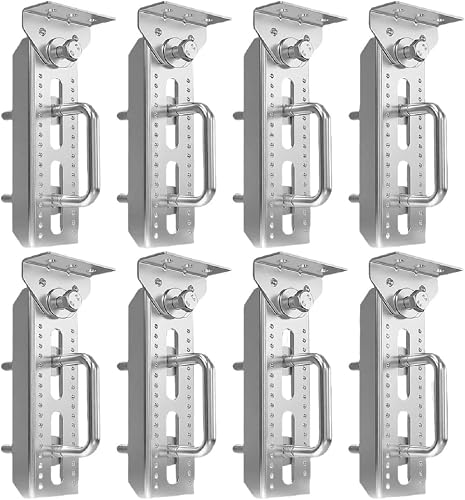 Sharplace Staffe per Supporti per rimorchio per Barche da 8", Kit staffe girevoli per Supporti Superiori, Accessori e Forniture, per rimorchio per, 8 Pezzi Argento - 7