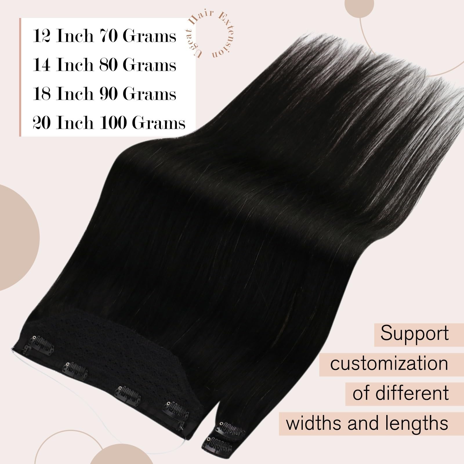 Przedłużanie włosów Clip In Hair Extension Prawdziwe ludzkie włosy miękkie naturalne ręcznie robione dla kobiet, długie proste klipsy na przedłużanie niewidzialne(P16-22,18 cala)