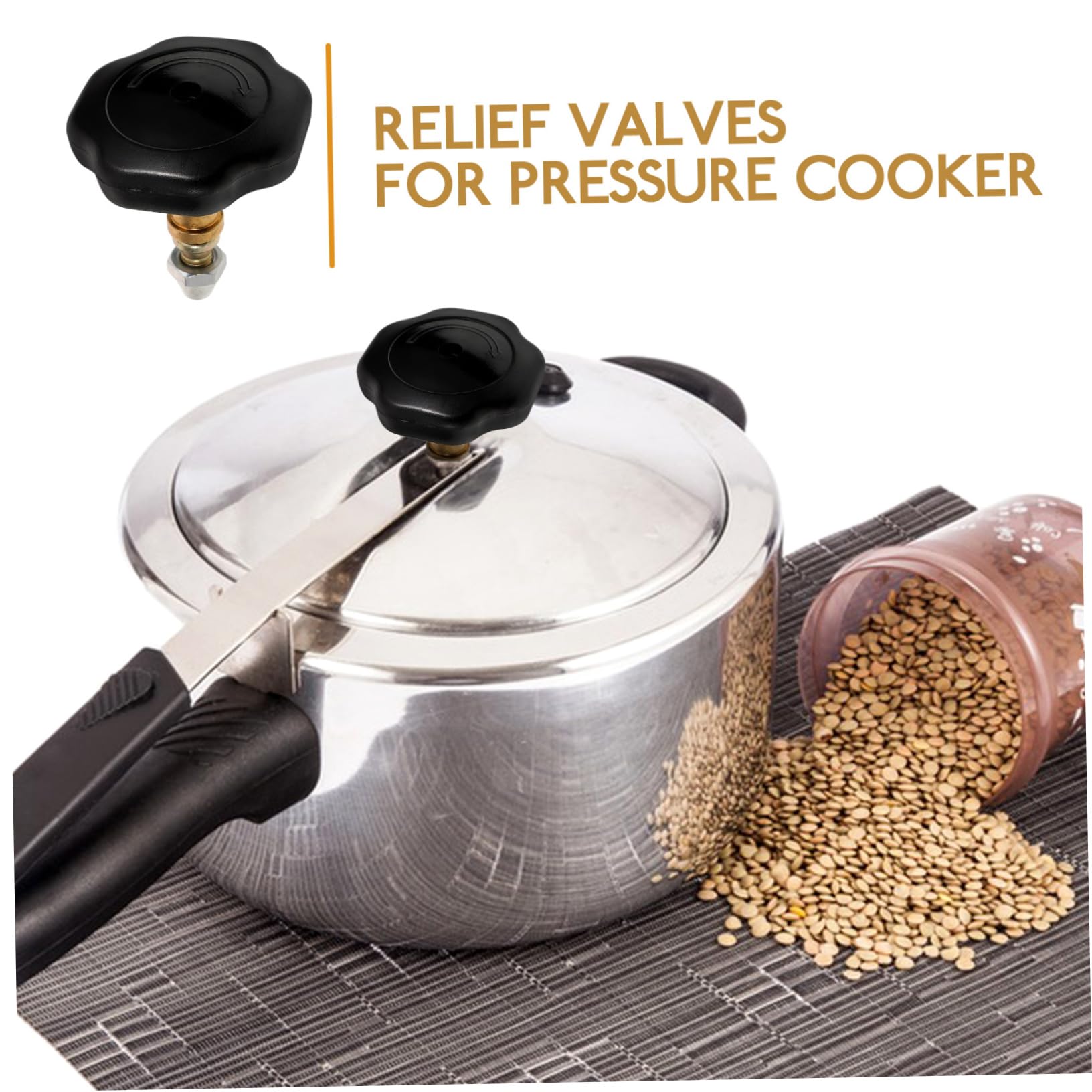 KONTONTY Pressure Cooker Sealing Ring Replacement Knobs for Pressure Cooker Easy Install Safety Relief Valve