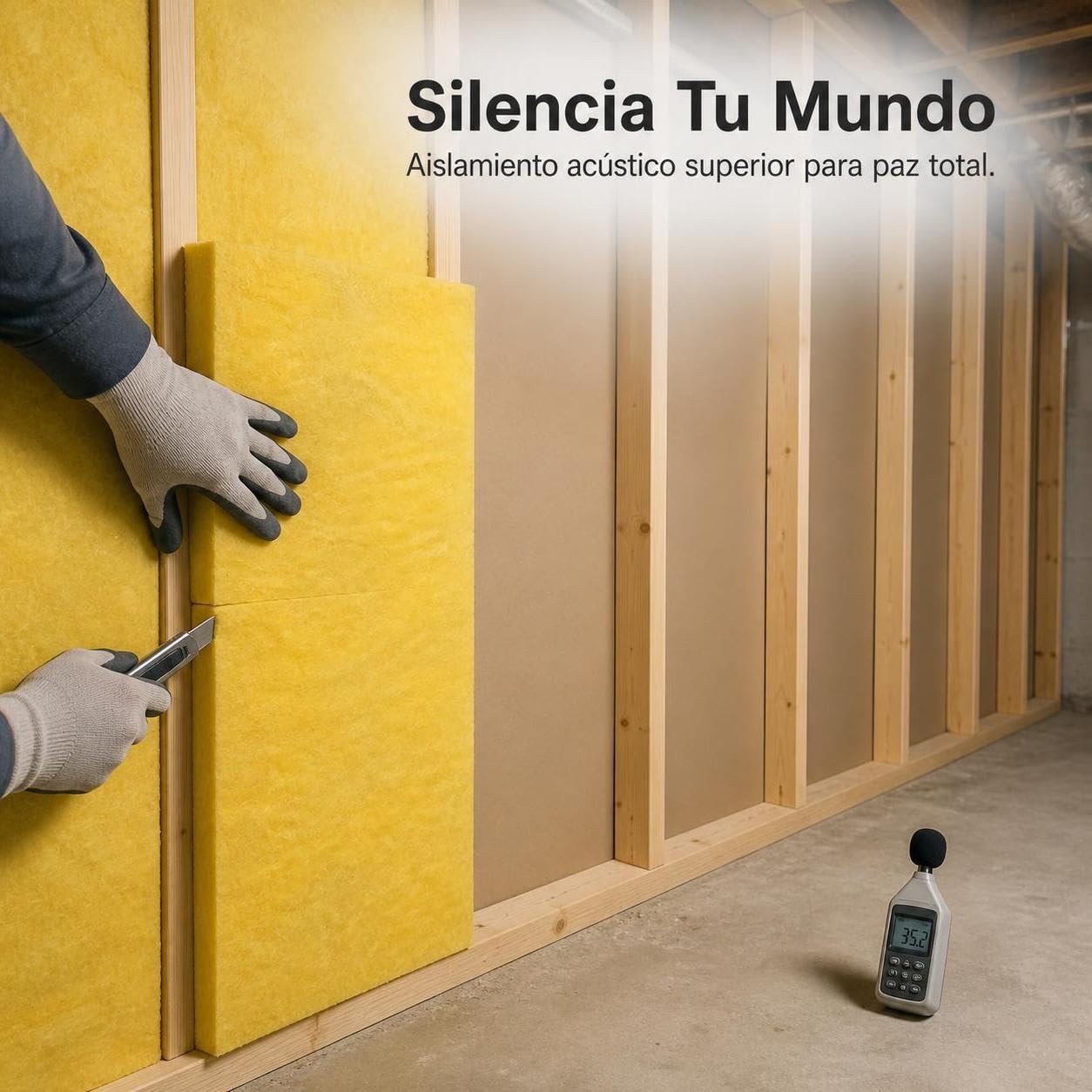 Placa Aislamiento Fibra Vidrio, aislamiento térmico - reducción ruido | protección humedad | impermeable, fácil instalar - para