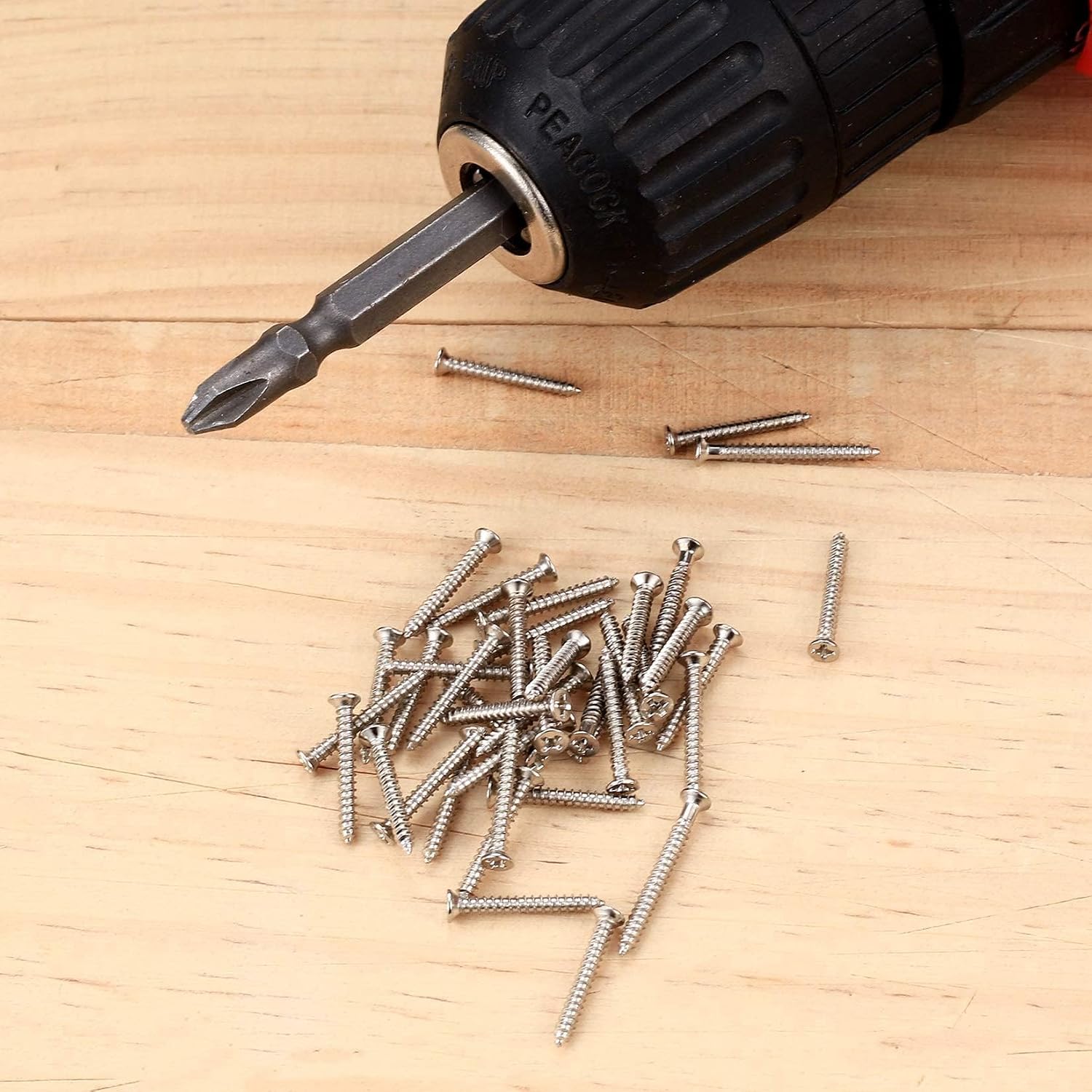 M2 Flat Head Self Tapping Screws, 800 Pcs Cross Drive Head Self Tapping Woodworking Fastener Screws, Self Drilling Screws Assortment Kit, 4/5/6/8/10/12/16/20mm