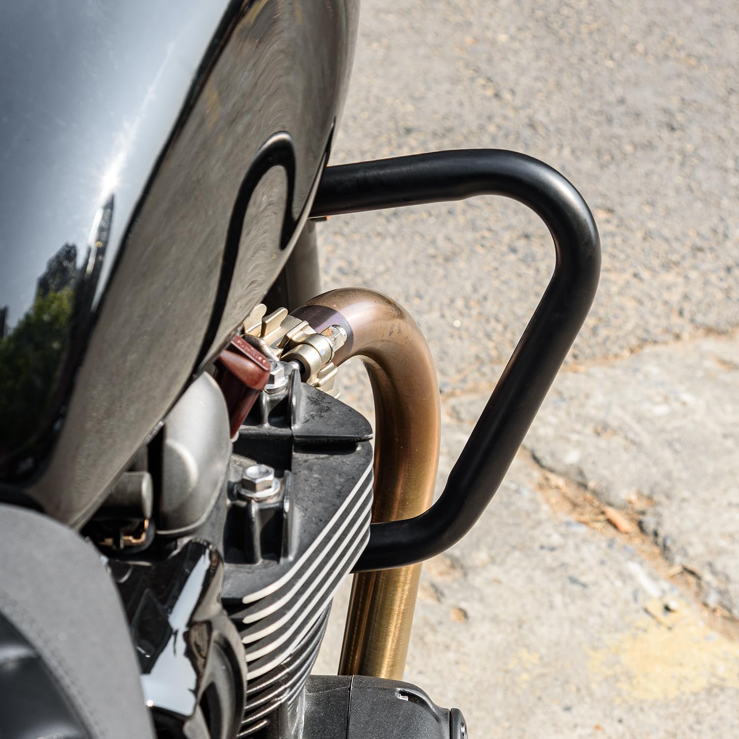 Protector contra caídas para Parachoques de Motor Compatible con T.riumph Bonneville Bobber T100 T120 T 100 120 Street Twin/Cup Thruxton 1200 R 2016-2022 (Negro)