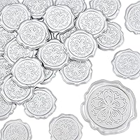 Vista 27 de CRASPIRE Calcomanías adhesivas para sellar cera, 25 unidades, estrellas de luna, sellos de cera autoadhesivos, calcomanías decorativas
