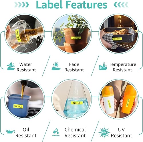 Miniatura 4 de NineLeaf Paquete de 3 cintas de etiquetas compatibles con Dymo D1 45018 S0720580 de 0.472 in, 12 pulgada, negro sobre amarillo, para LabelManager