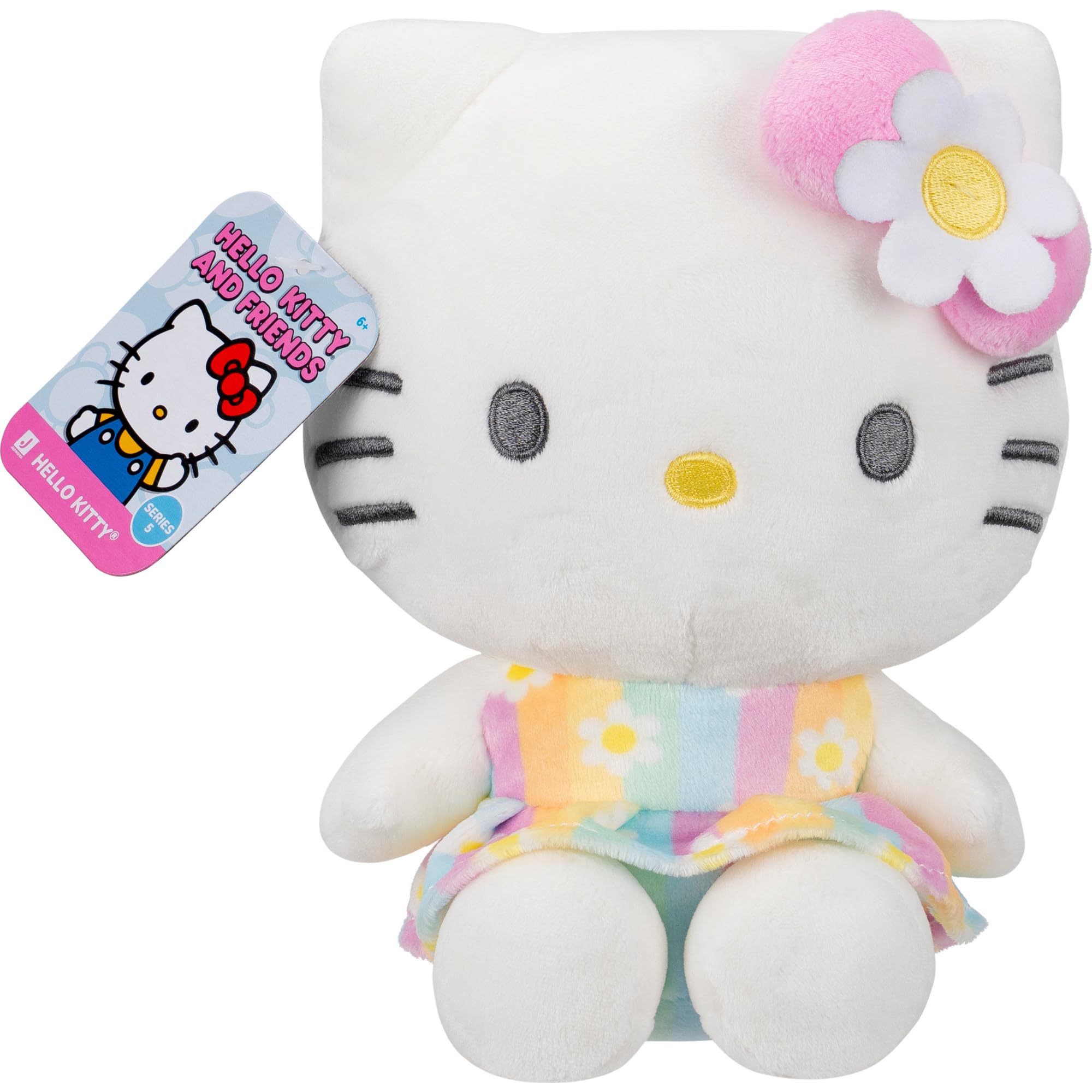 Jazwares Hello Kitty® and Friends - 8-Inch Hello Kitty Pastel Florals Plush - Officially Licensed Sanrio® Product from Ages 6+ - 5