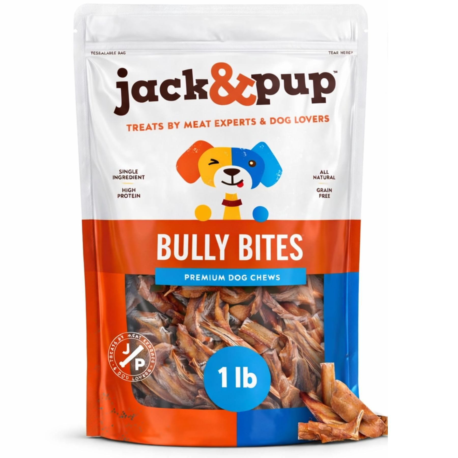 Amazon.com: Jack&Pup Bully Bites for Dogs (1 lb. Bag), Small Bully