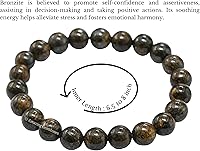 Vista 825 de Amazing Gemstone Pulsera de cristal para mujeres y hombres, pulsera de cristal curativo de protección, pulsera elástica con cuentas de piedras