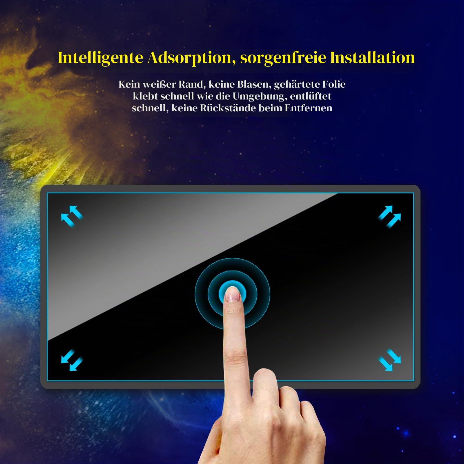 3 Stück 2024 2025 2023–2020 Audi Q7 / Q8 25,7 cm (10,1 Zoll) Displayschutzfolie, Navigation, eine kleinere 21,6 cm (10,1 Zoll) große Displayschutzfolie aus gehärtetem Glas