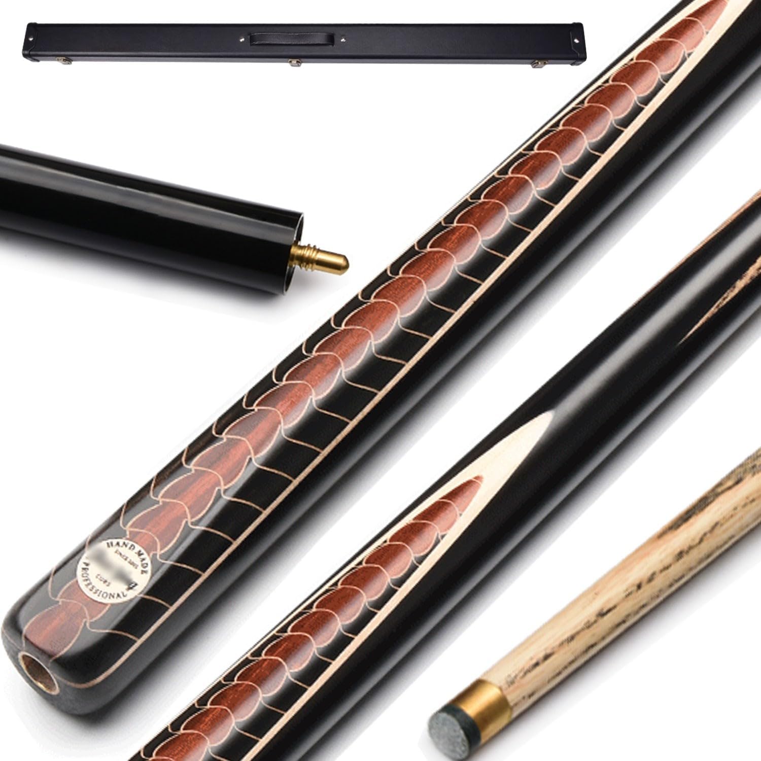 希少　Huebler キュー USA製 3ピース ビリヤード リネン巻き オール 台球杆billiard cue stick setプロ愛好家向けの統合ビリヤードキュー