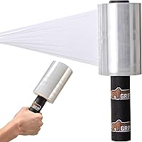 Vista 15 de GORILLA GRIP Film extensible 500% de plástico resistente, paquete de 2 rollos de envoltura retráctil de 1200 pies de 17 pulgadas, resistente a