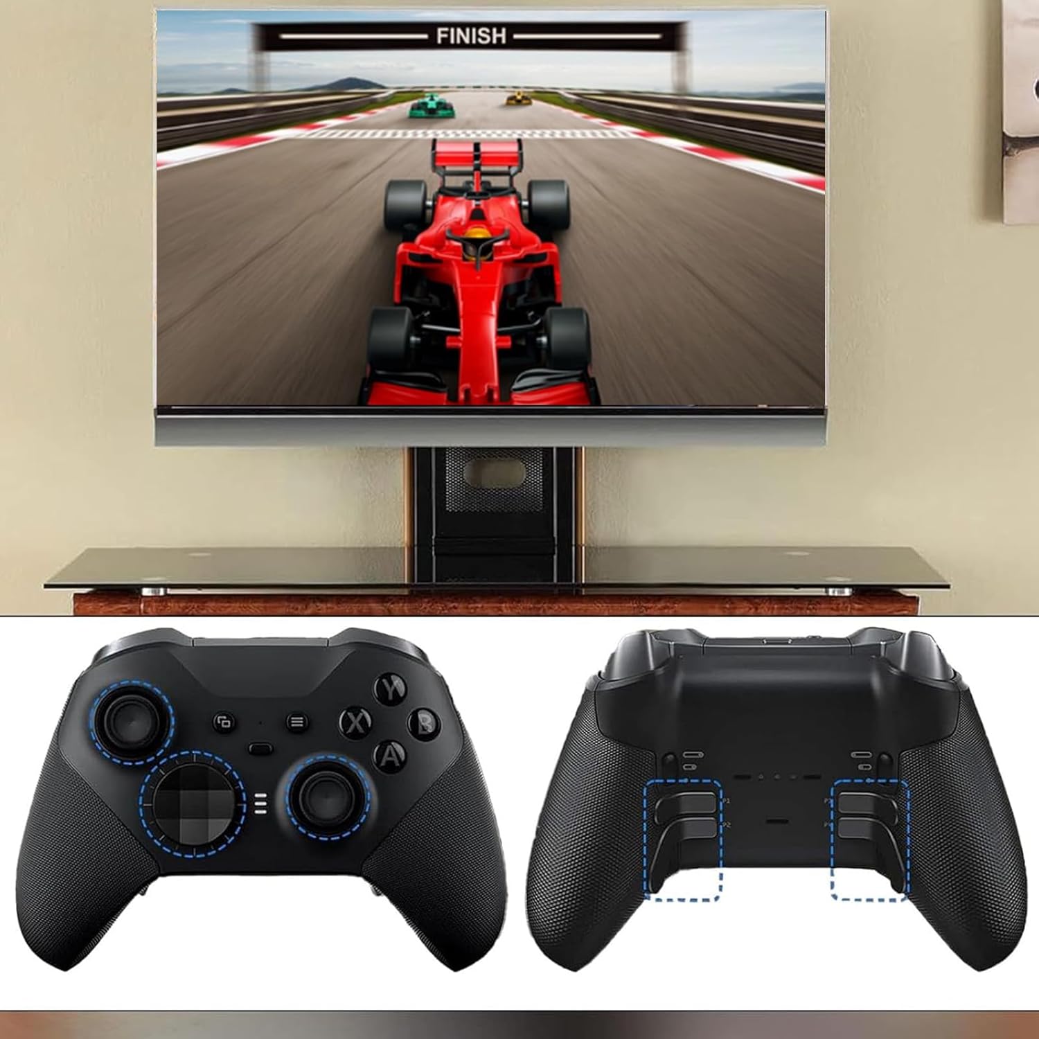 13 in 1 Metal Thumbsticks for Xbox Elite Controller Series 2 Accessories Kit For Xbox One Elite Series 2 Controller For Xbox Controller Elite Elite Series 2 Controller Paddles Trigger Buttons