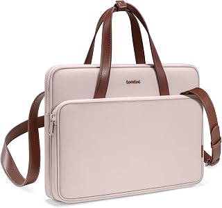 tomtoc Protective Laptop Shoulder Bag for 13-inch MacBook Air/Pro, 14-inch MacBook Pro M2/M1 Pro/Max A2779 A2442 2023-2021, Water-Resistant Laptop Carrying Case for 12.9 iPad Pro with Keyboard Case
