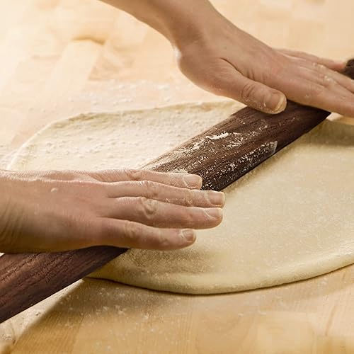 Miniatura 18 de Rodillo francés (18 pulgadas/45.72 cm), rodillo de madera para fondant, corteza de pastel, galletas, pastelería, masa, diseño cónico y construcción